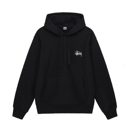 A collection of Stussy hoodies in various colors and styles, showcasing the brand's versatility and design