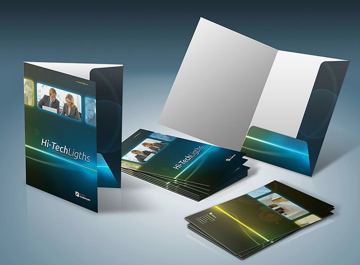 custom presentation folder with logo