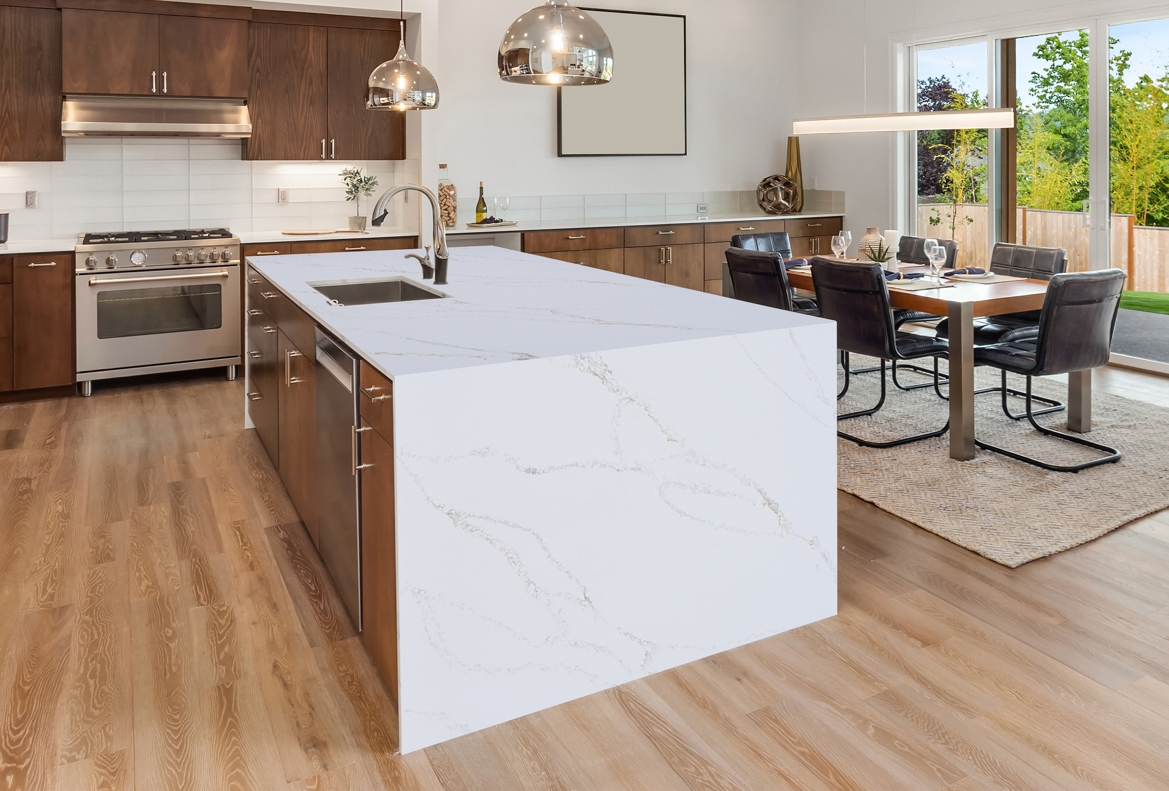 Quartz countertop slab size