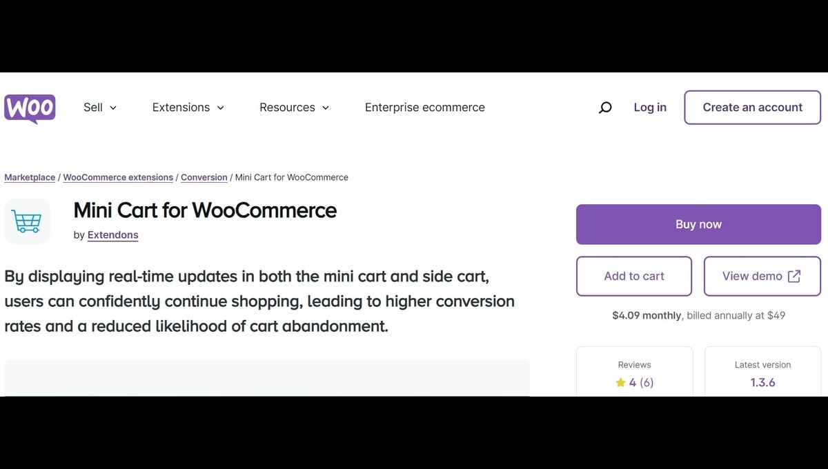 side cart woocommerce