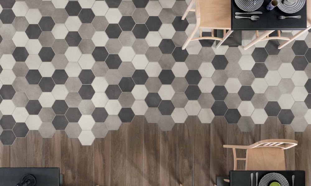 hexagon tiles bathroom