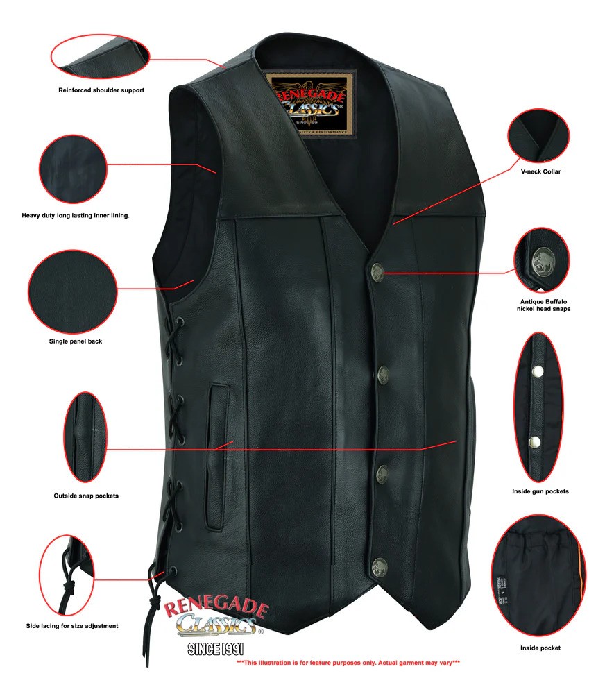 Leather Motorcycle Vest