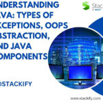 Understanding Java: Types of Exceptions, OOPs Abstraction, and Java Components