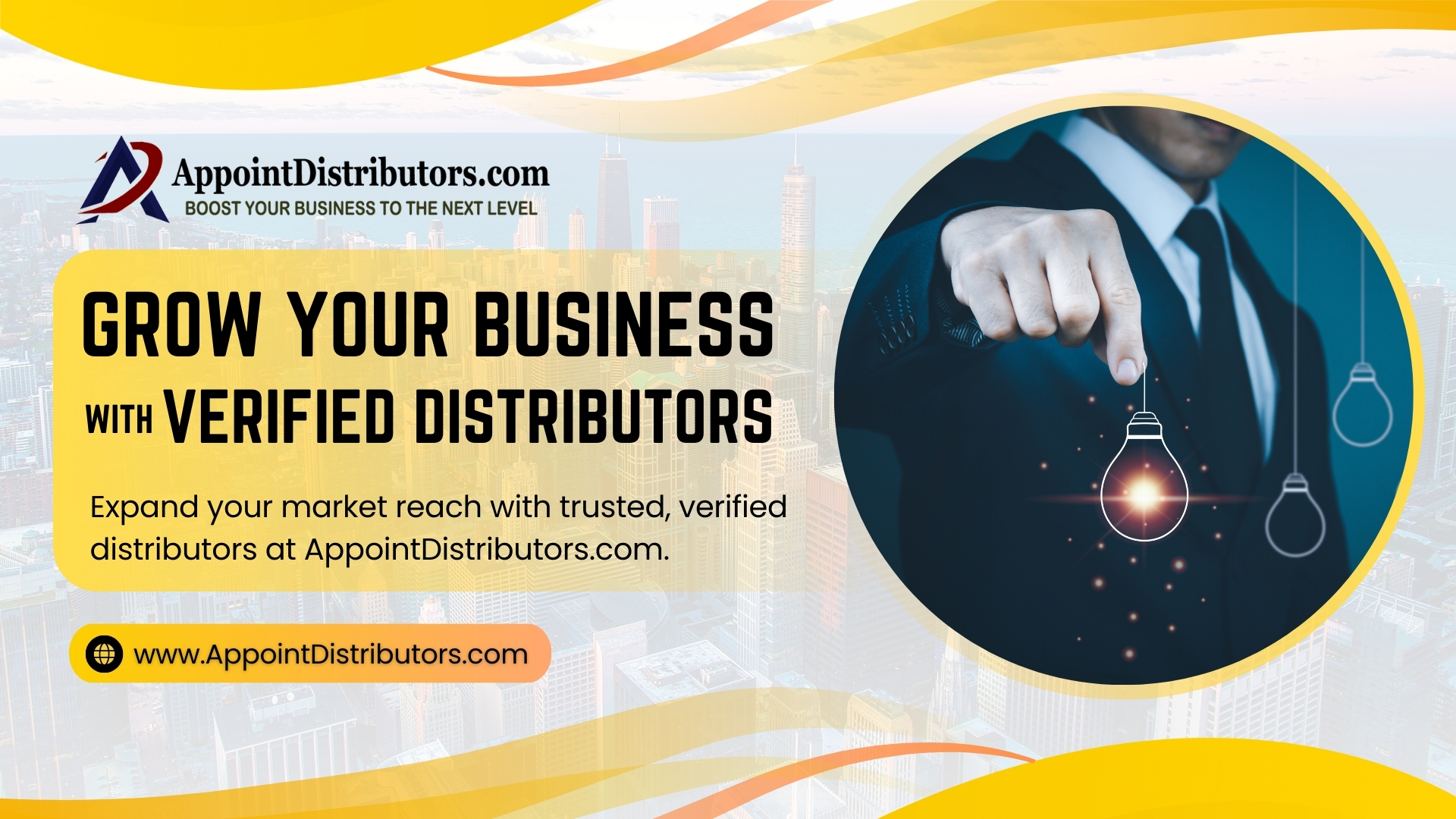 Grow your business with verified distributors on AppointDistributors.com. Connect with trusted partners, expand your reach, and boost sales efficiently. Simplify distributor appointments and drive growth effortlessly.