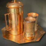 handcrafted copper jug mug & glass