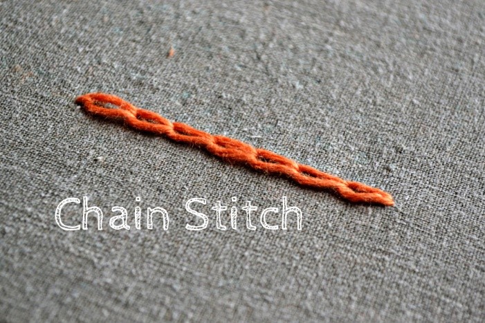 Chain stitch embroidery