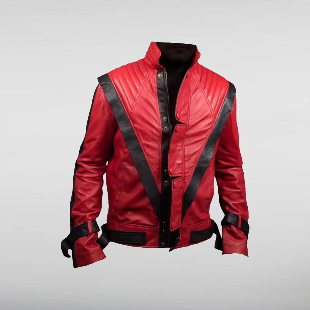 Thriller Michael Jackson Red Leather Jacket