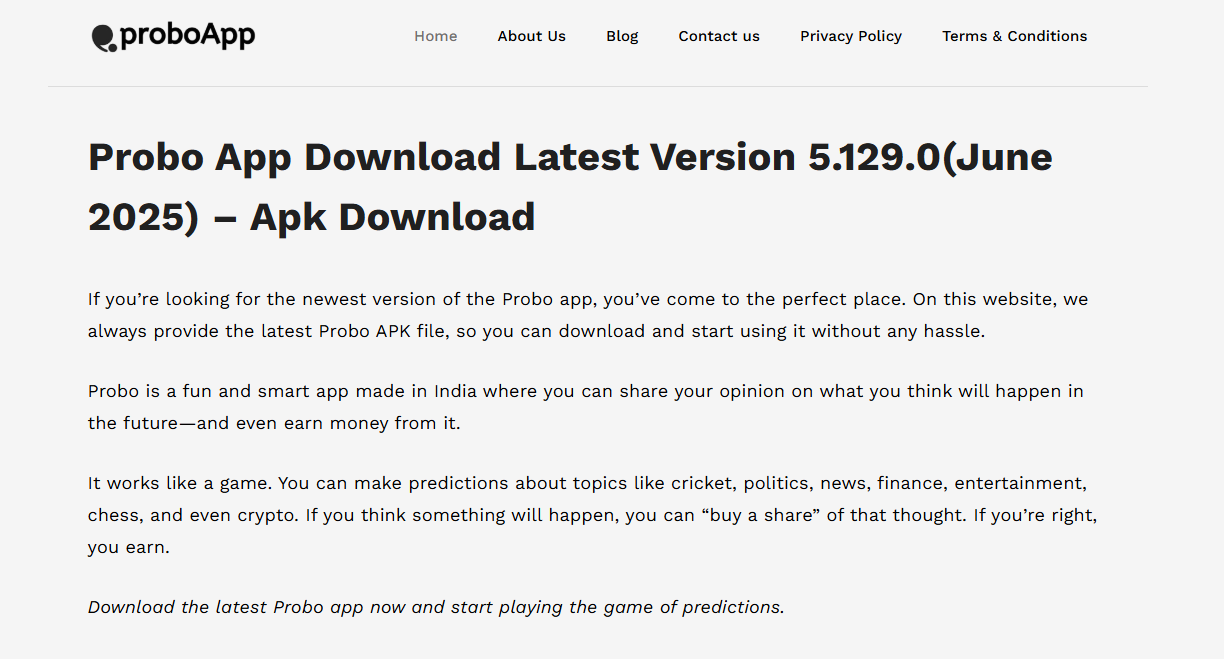 probo app download new version