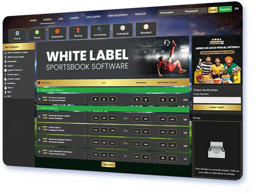 White label sportsbook admin dashboard for platform management