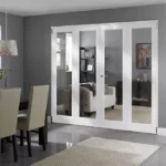 internal doors with glass white