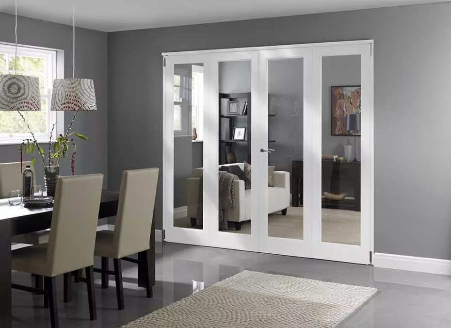 internal doors with glass white