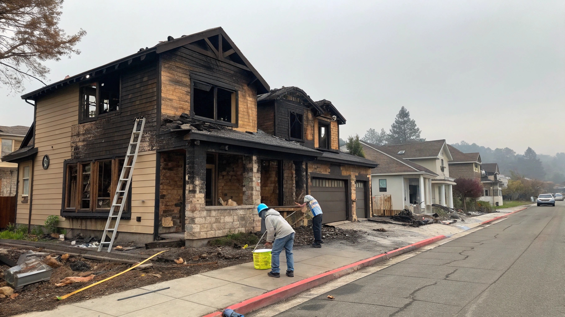 removing Fire Damage from house