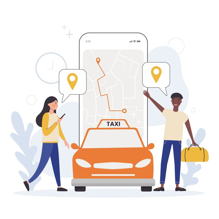 taxi-app-concept_23-2148496627-2 7 Essential Features for a Taxi App Business